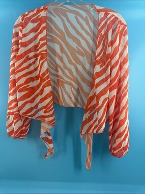 Women's Zebra Print Sheer Top size Medium